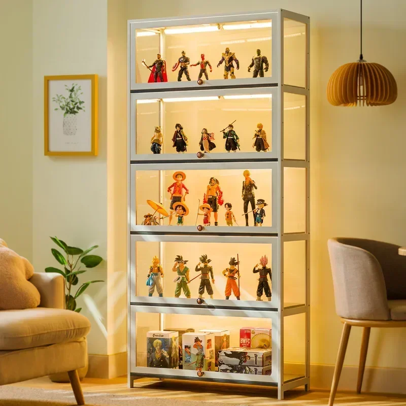POP MART Display Cabinet Blind Box Shelf Storage Shelf Figure Wall  Standing Brand Transparent Arrangement Cabinet Acrylic