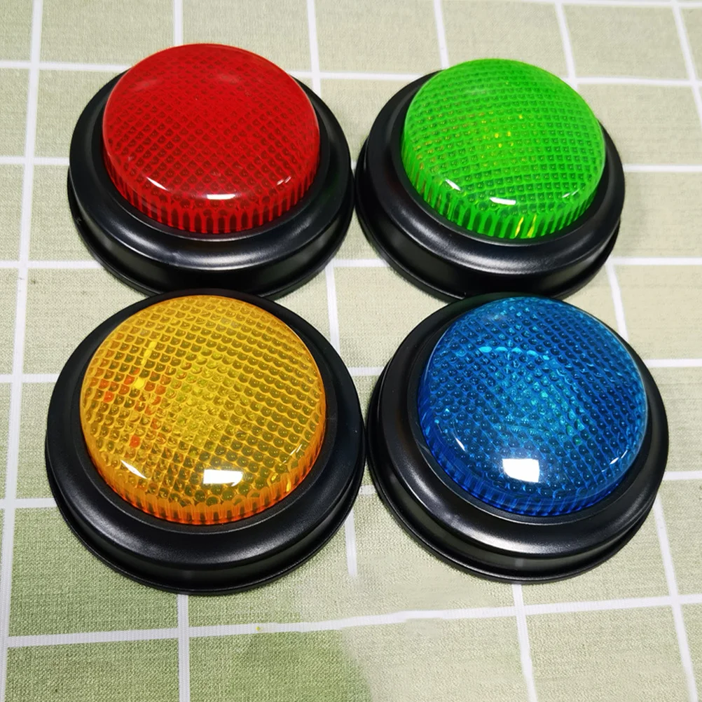 

4Pcs Hand Press Buzzer Buttons Kids Trivia Answer Game Show Sound Button Classroom Training Answer Buzzer Button