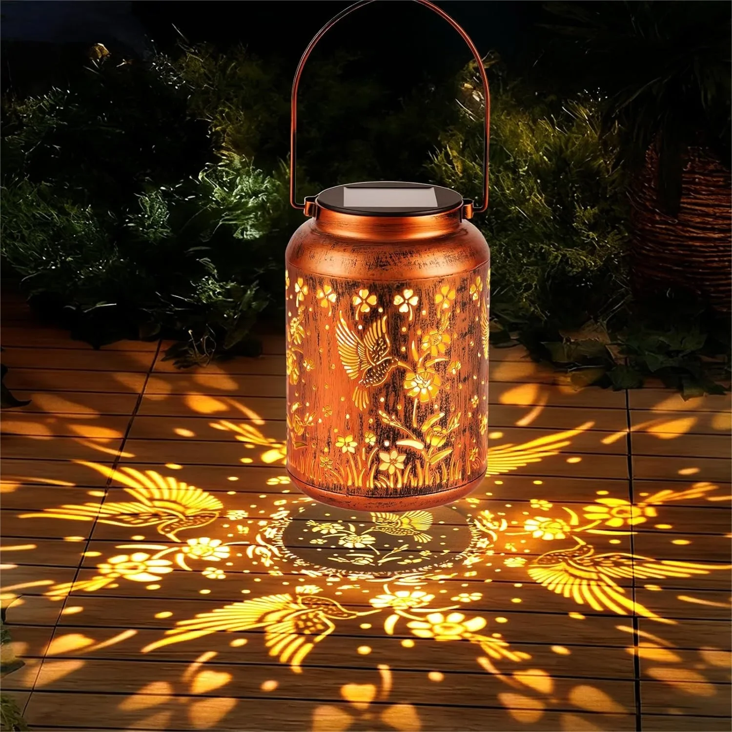 

Hummingbird Solar Lanterns Christmas Birthday Gifts For Women Grandma Garden Decor Metal Hanging Solar Lights LED Lamp Outdoor Decoration For Yard Patio Lawn Pathway Landscape