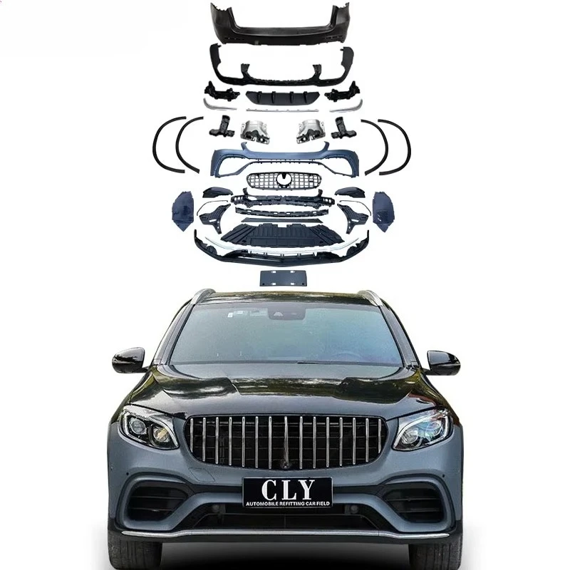 

High Quality WIDE GLC63 Auto Part Car Bumper Body Kit for X253 GLC63 Style for Car Bumpers Body Kit GLC300 GLC260