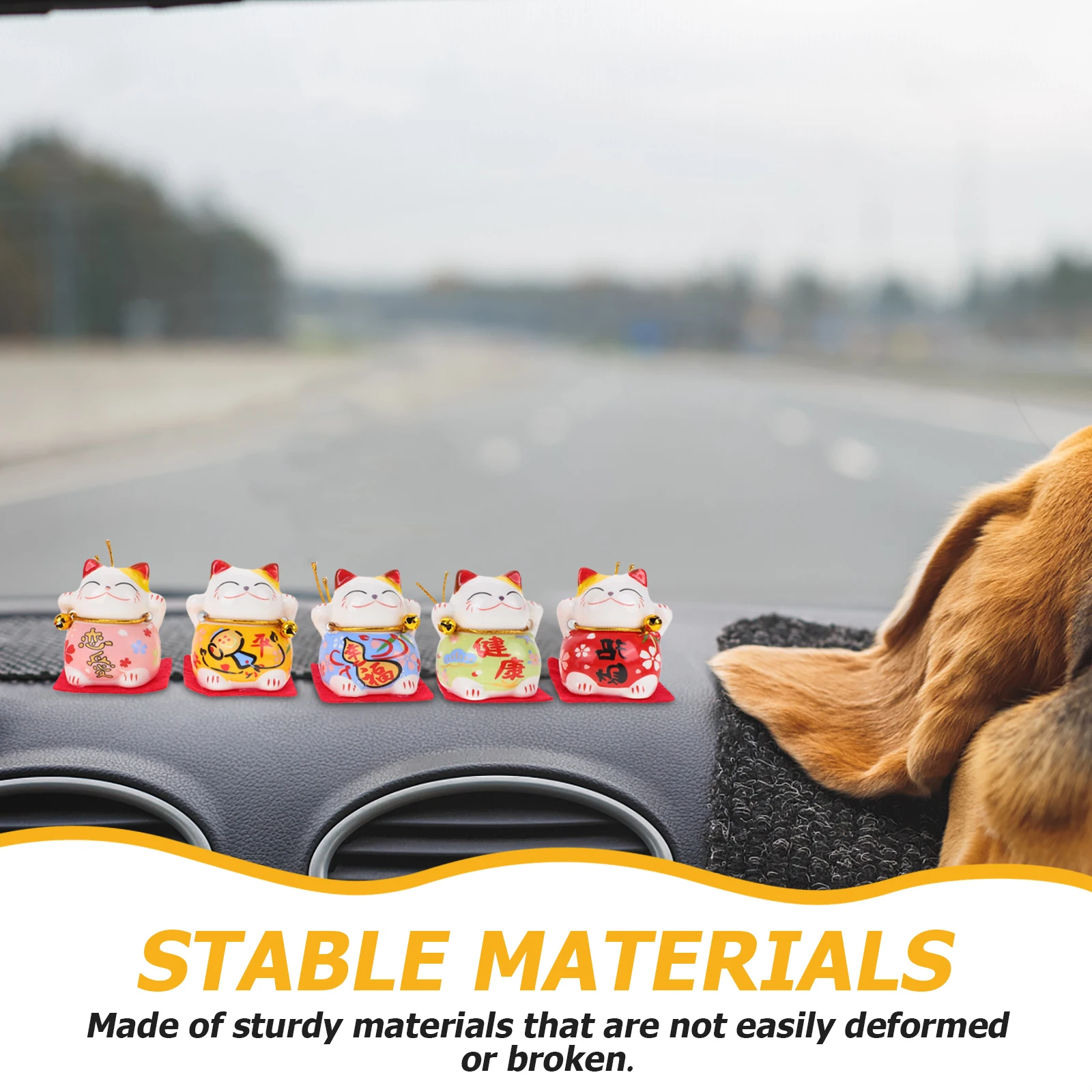 

5Pcs Mini Ceramic Cat Decor Vivid Cartoon Cat Statue for Indoor Outdoor Decoration Garden Supplies Cute Animal Accessory