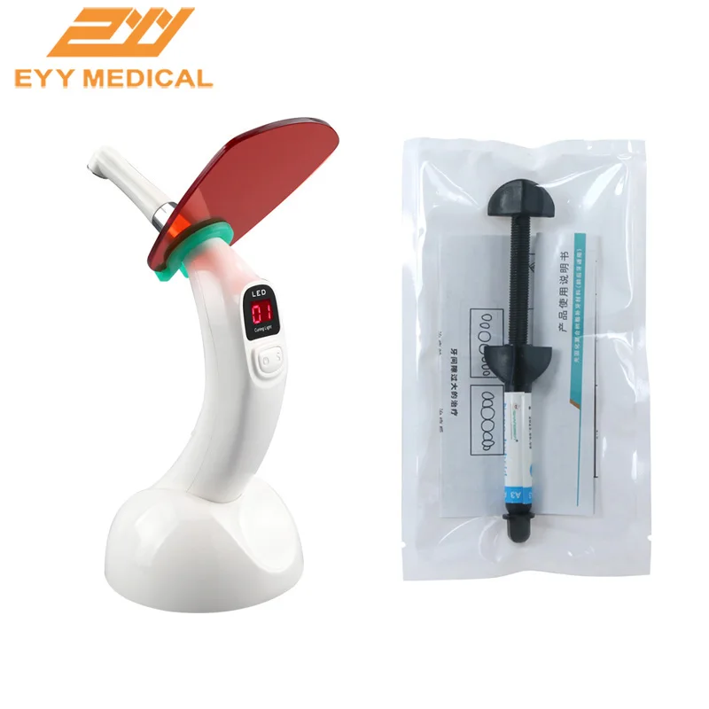 EYY Curing Lights Dental LED Blue Lamp Resin Mate 1200-2000MW/cm2 Photopolymer Cures In 1 Seconds Dental Tool Dentistry Products