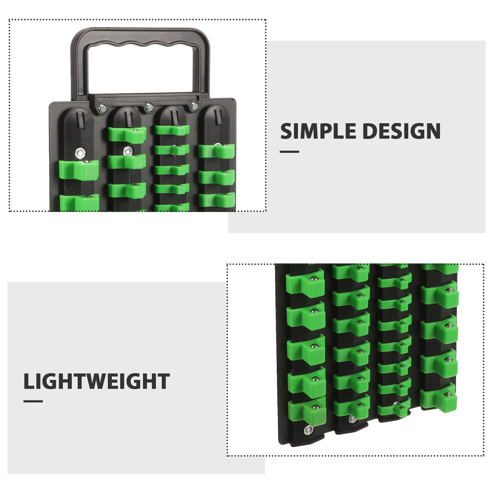 

Socket Wrenches Holder Durable ABS Plastic Galvanized Iron Plate Rack Storage Container Lightweight Tool Organizers