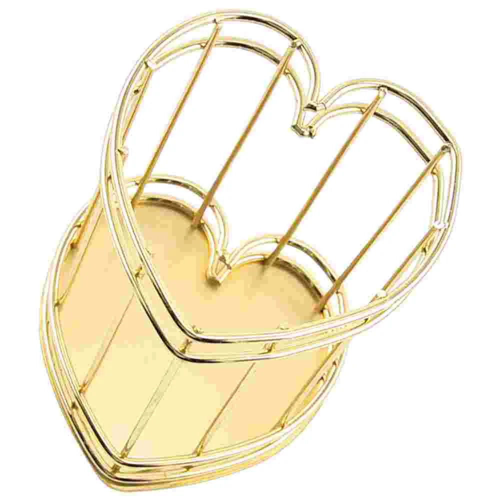Iron Heart Pen Holder Nice Stationery Ties Organizer Mesh Desktop Stainless Steel Office Supplies Makeup Brush for