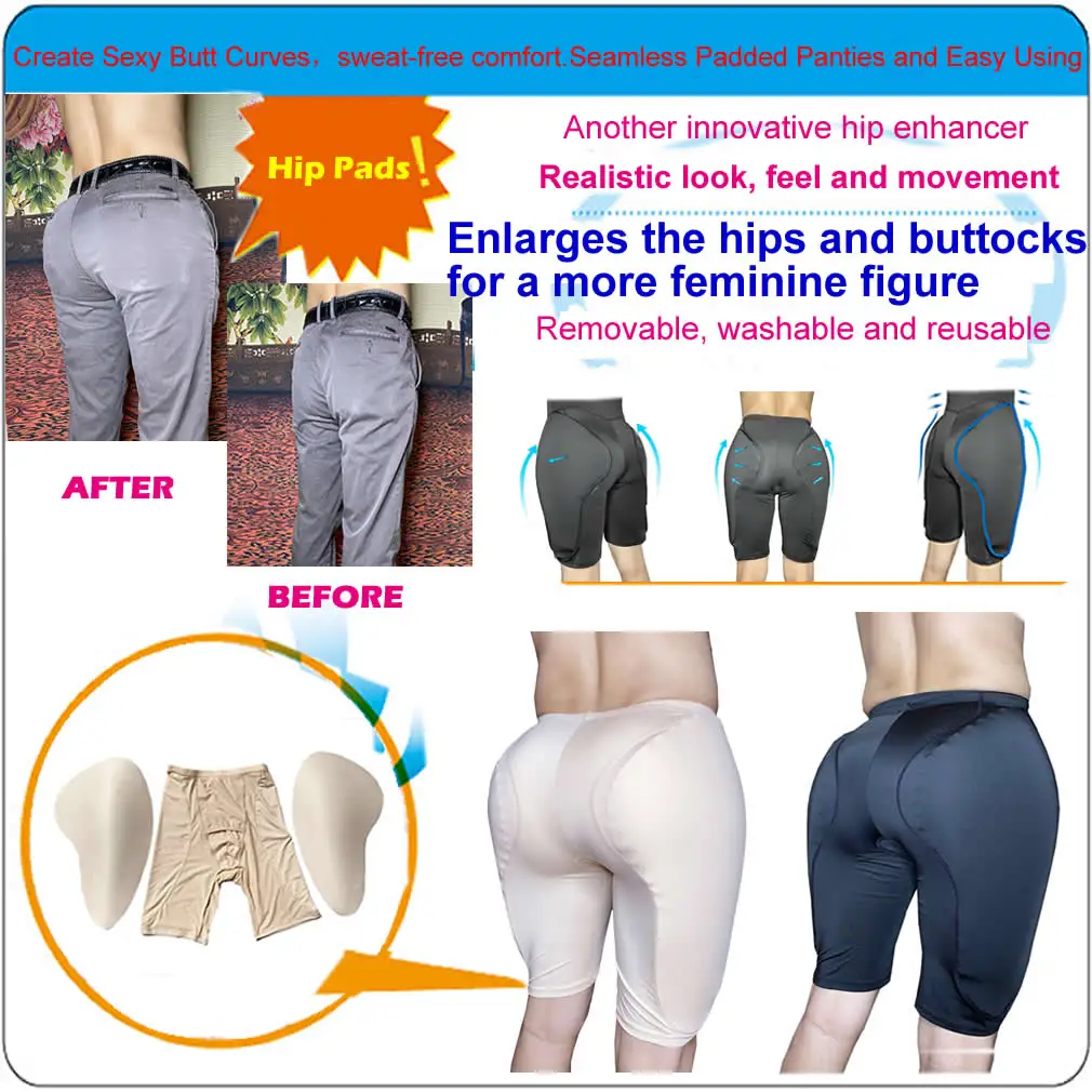 6XL Men Butt Enhancers Fake Hip Buttocks Lifter Sexy Underwear Control Panties Body Shaper