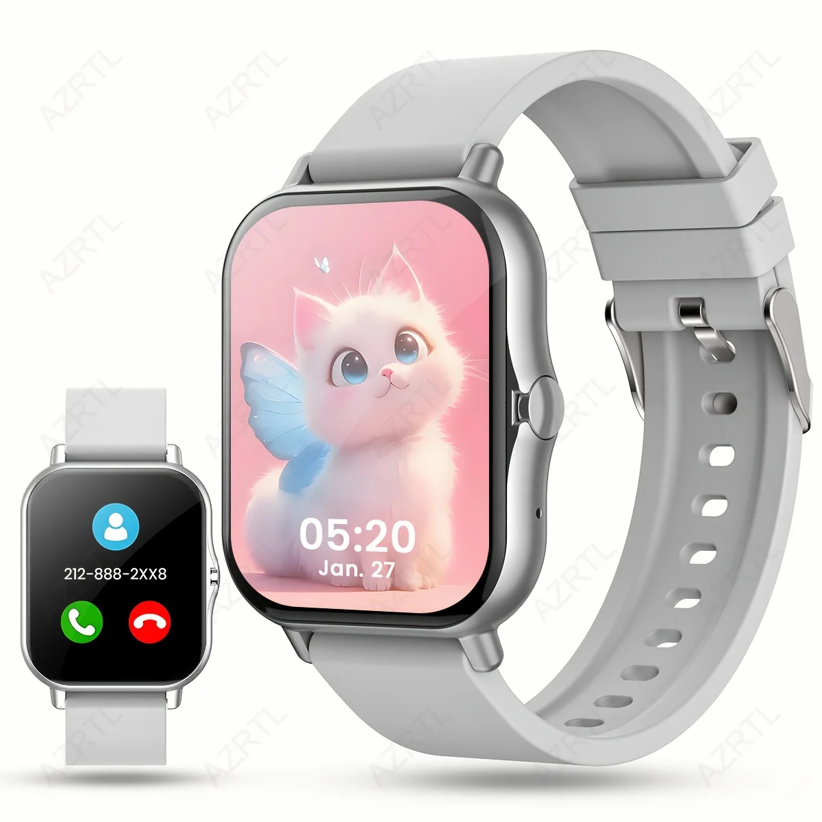Stylish Fullscreen Touch Smartwatch Suita NotificationsCustomizable Watch FacesWith AnSmartphonesPerfect As A Holiday Gift