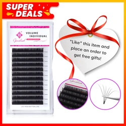 GENIELASH CDD+ Curl Mink Individual Eyelashes 0.05/0.07/0.10 Individual Eyelash Extension supplies Professional Soft Cilios