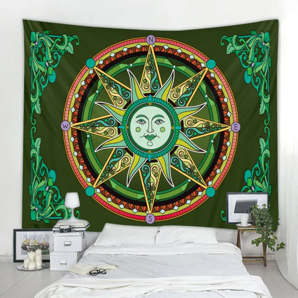 Constellation Mandala Mystic Symbol Psychedelic Scene Large Size Home Decor Tapestry Hippie Bohemian Tarot Room Wall Decor