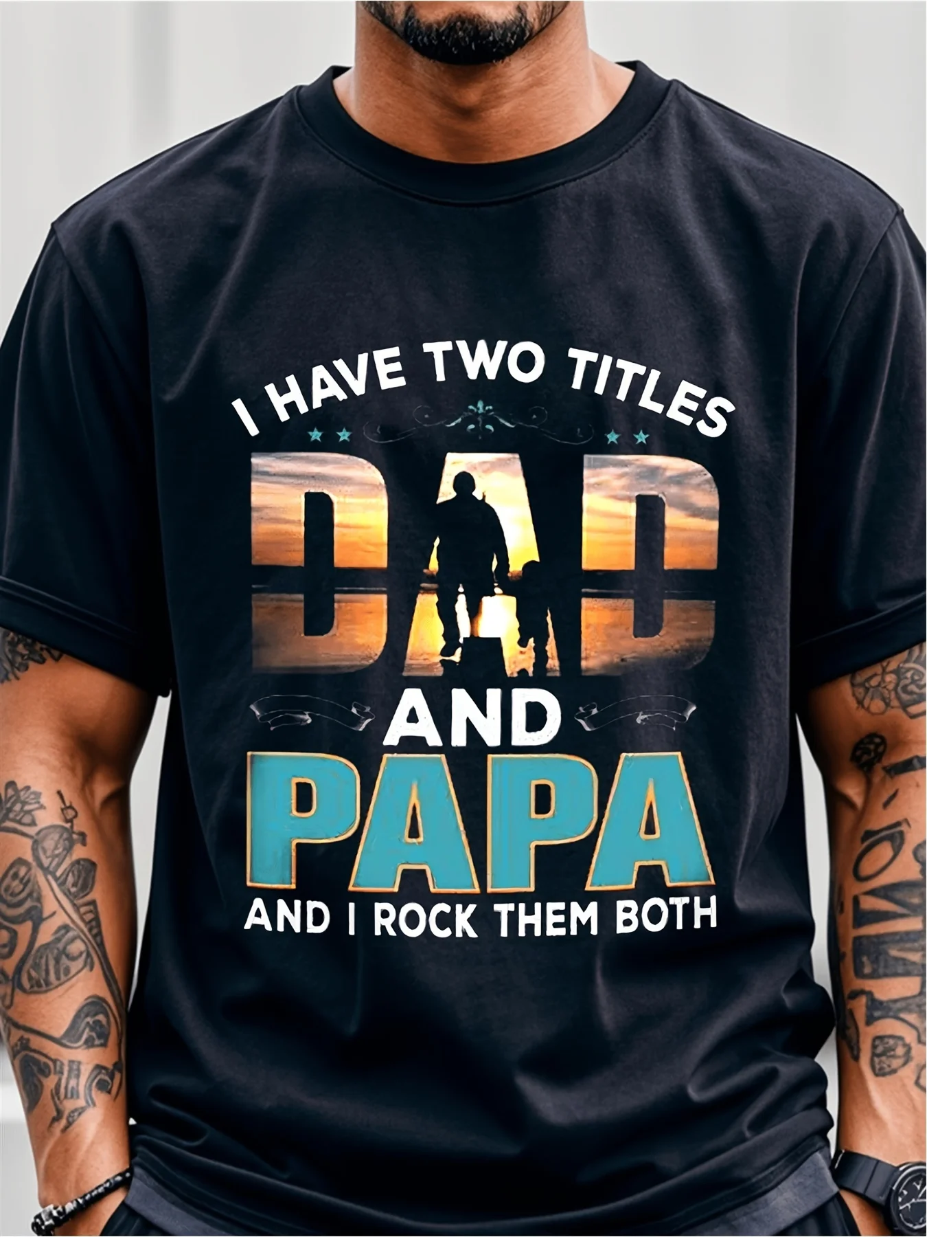 Men's Breathable Crew Neck T-Shirt with the Text 