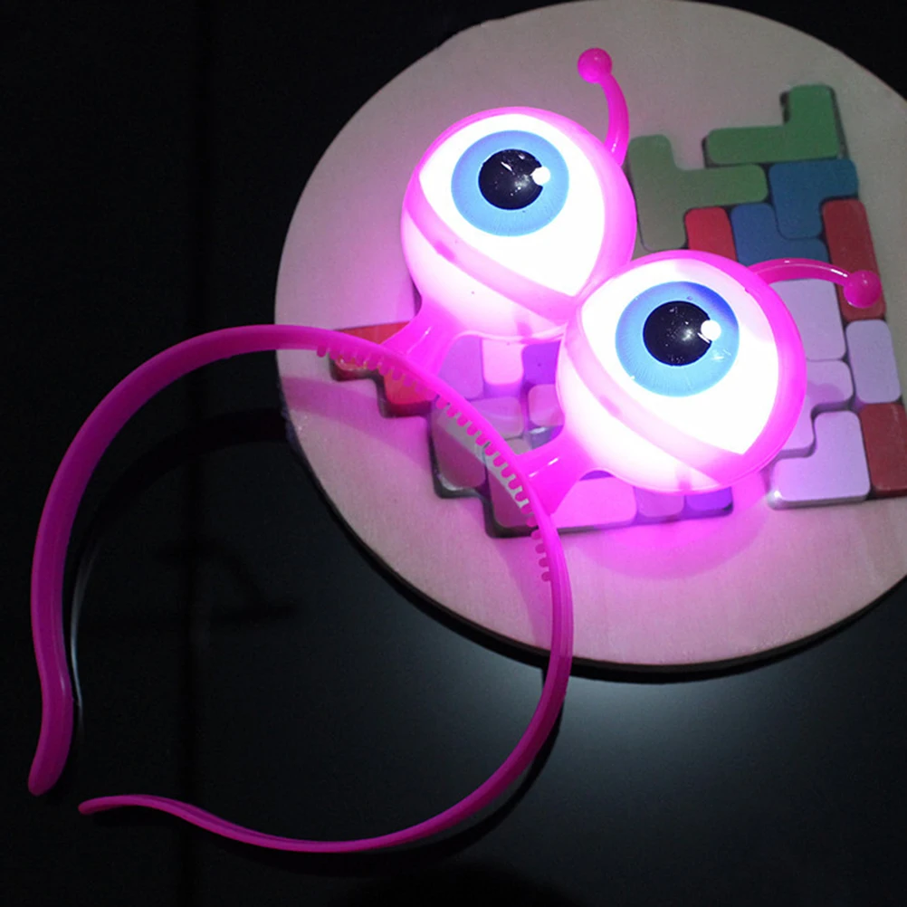 

Flashing Eye Ball Headband Halloween Light up Eyeball Decoration Eyes Big with Eyeballs