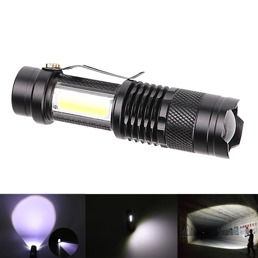 Stualde33800lm LED懐中電灯,USB充電式,3つの調整可能な照明モード,ズーム可能なトーチ,ミニ懐中電灯