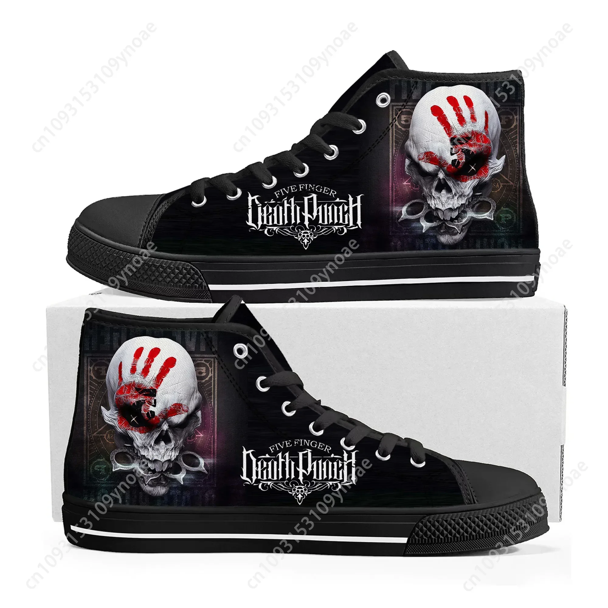 

Five Finger Death Punch Band High Top Sneakers Mens Womens Teenager High Quality Canvas Sneaker Casual Couple Shoes Custom Shoe