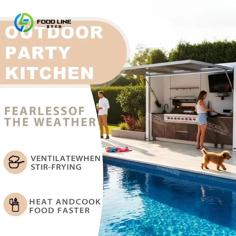 Customized Hot Selling Portable Modular with Adjustable Height Patio Garden Beach Outdoor Gas Grill Outdoor Kitchen