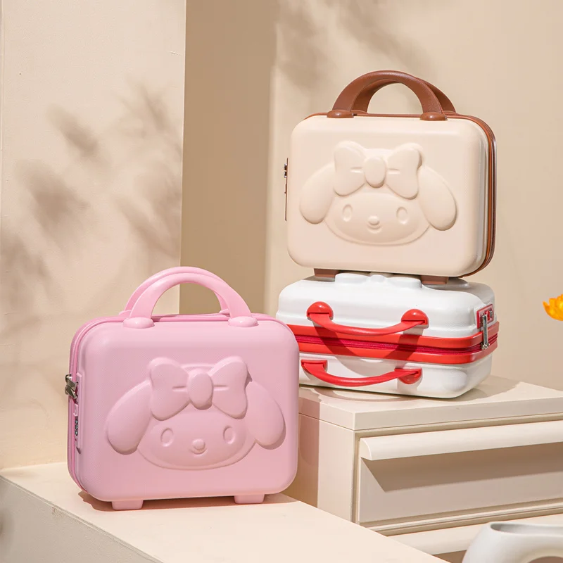 Valigia portatile serie Sanrio hellobyke 14 pollici cartoon cute large capacity travel makeup box piccola valigia con serratura da donna