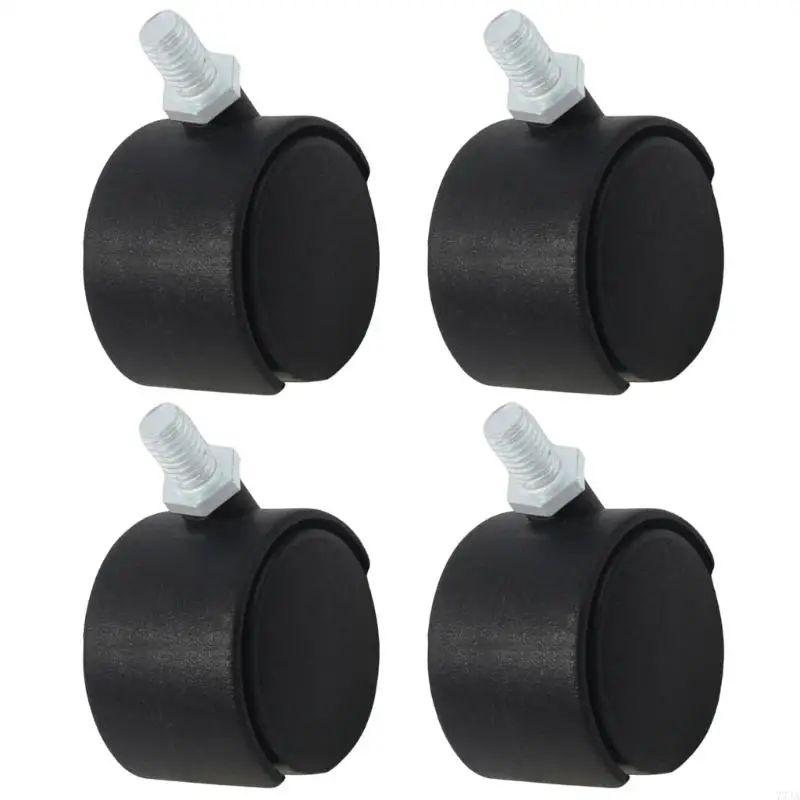 77JA Bánh xe xoay yên tĩnh cho đồ nội thất với phanh và dễ dàng lắp đặt 4pcs