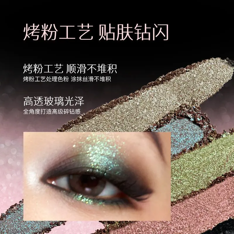 スペンニーグリッターオプティカルカメレオンアイシャドウスパークリングブルー長期持続使いやすいモノクロアイシャドウメイクアップ