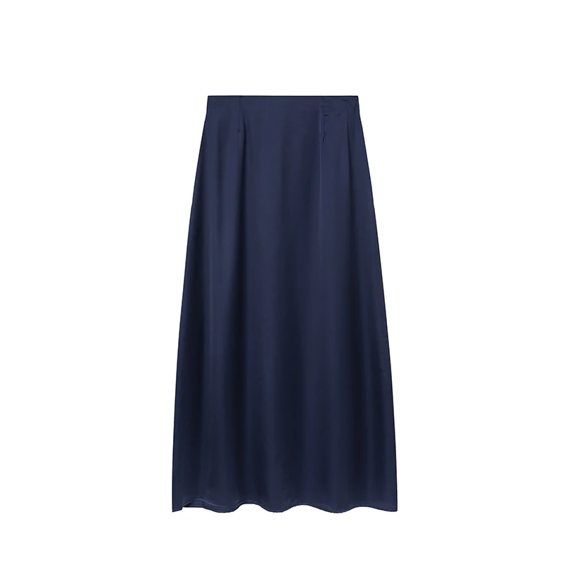 Damen-Rock aus simuliertem Seidensatin im lässigen europäisch-amerikanischen Stil, Wickelrock für den grenzüberschreitenden Modehandel – Detail 26