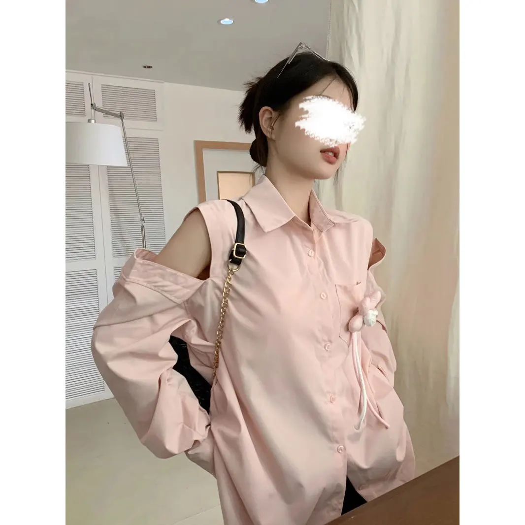 

Long Sleeve Shirts Womens Striped Buttoned Blouses Lantern Sleeves Slim Fit Preppy Minimalist Feminine Elegant French Style