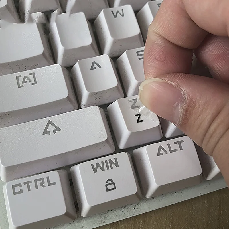Universal Engaving Sticker, Tear-off Film Keyboard Label for Laptops and Desktops, Single Alphabet Sheet