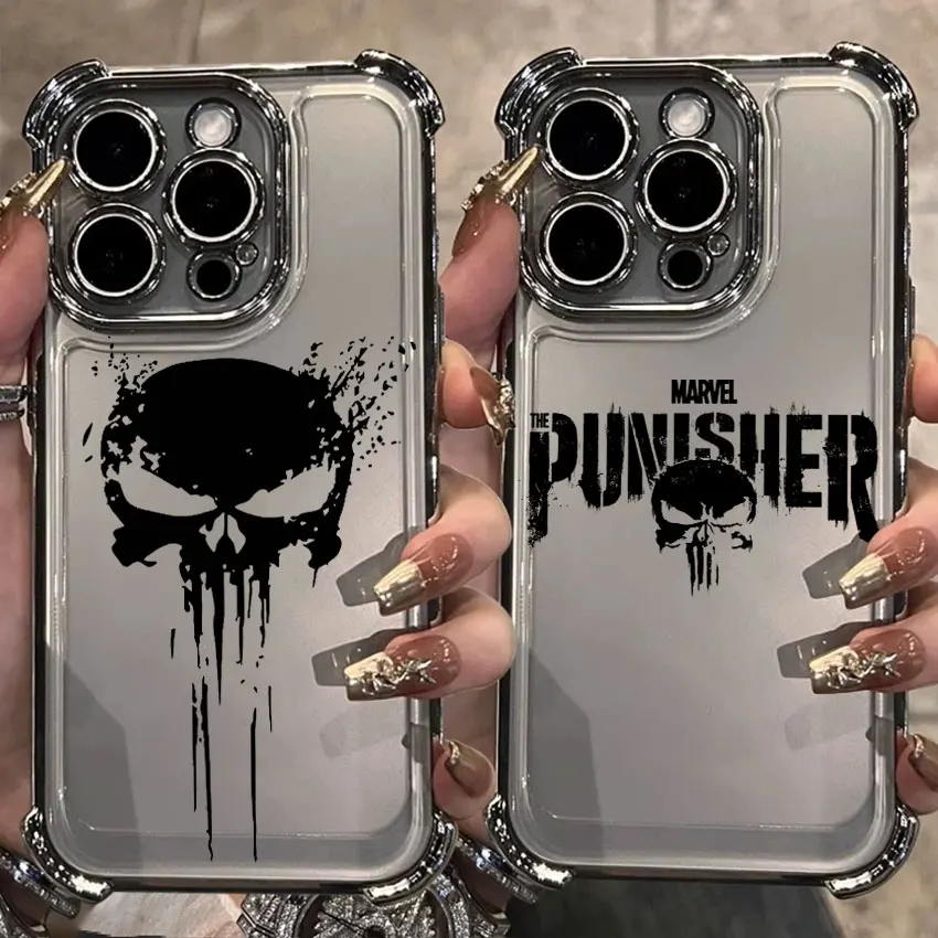 

The Punisher Marvel For Samsung Galaxy A56 Clear Case A55 A54 A52 A53 A36 A34 A35 A33 A50 A73 A26 A25 A16 A06 Silver Phone Cover