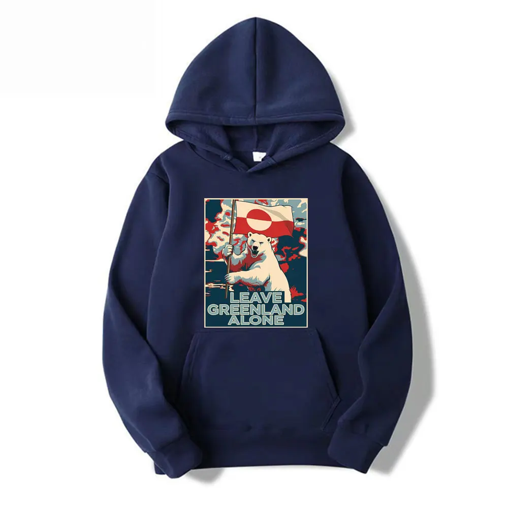 Leave Greenland Alone Vintage Graphic Sweatshirt Men Hip Hop Gothic Hoodies Male Oversized Comfort Long Sleeve Hoodie Streetwear