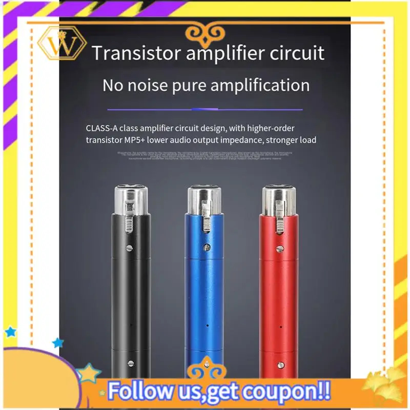 A01K-Динамический микрофонный предусилитель Портативный микрофонный предусилитель Шумоподавление усиления микрофонный предусилитель для концерта