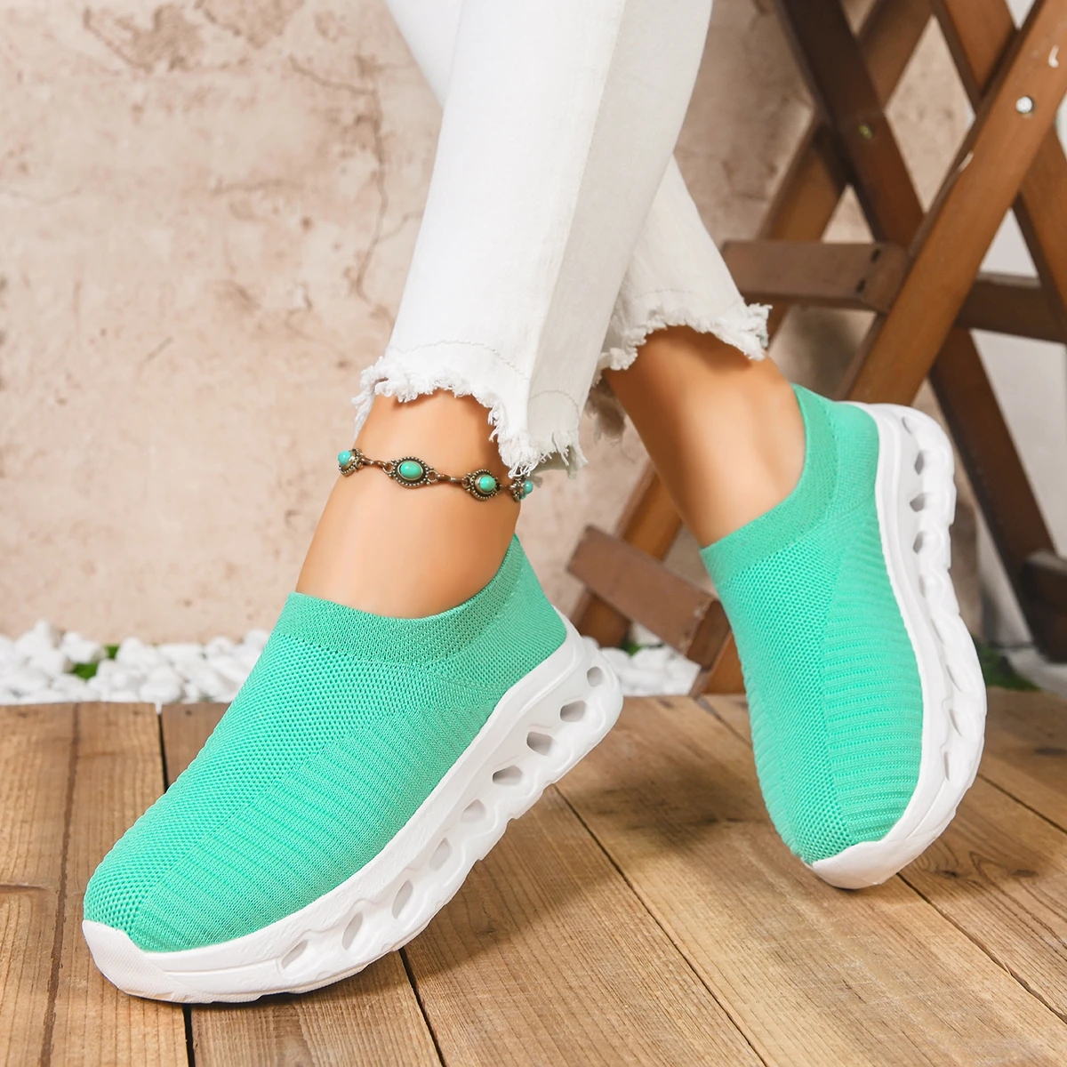 Women Sneakers Autumn Versatile Daily Casual Sneakers Women Breathable Lightweight Sports Shoes Anti Slip Stable Walking Shoes