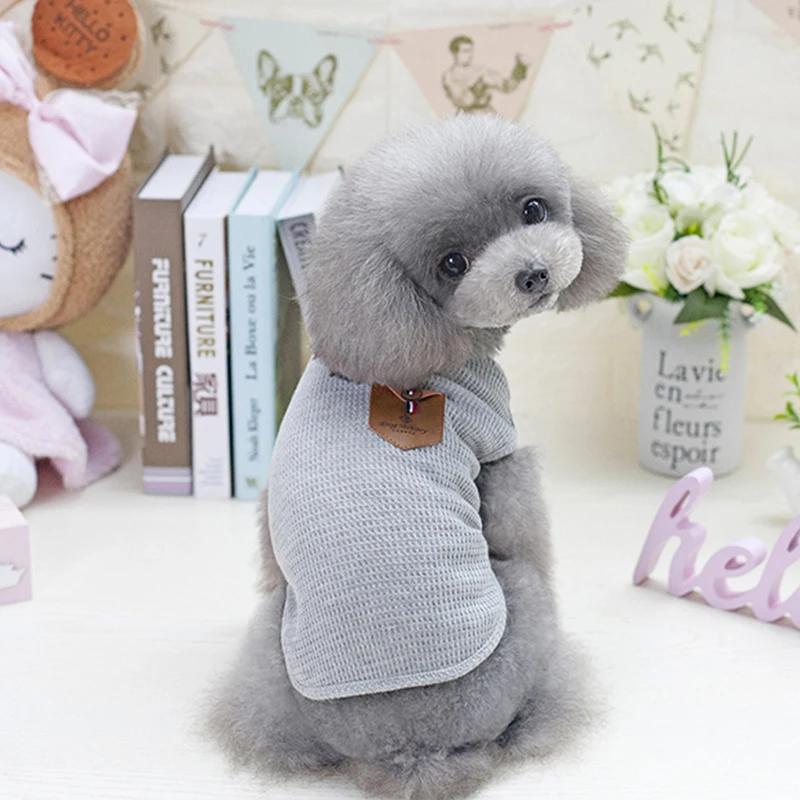 Pet T-Shirts Soft Breathable Cats Dogs Tee Shirt Minimalist Tank Top Sleeveless Vest Dog Apparel for Medium Small Dog Clothes