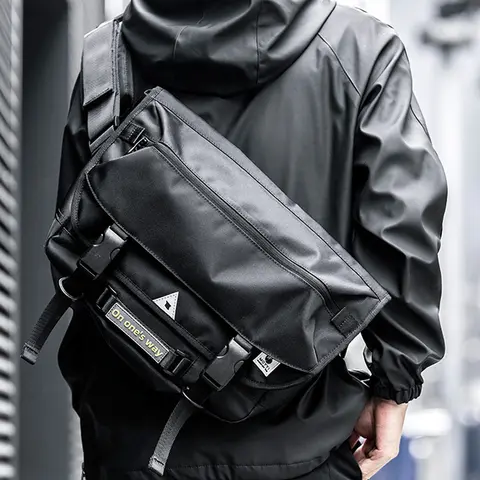 Men Messenger Bag Street Trendy Tactical Shoulder Waterproof Bags Military Hip Hop Streetwear Bag Oxford Bag WB25