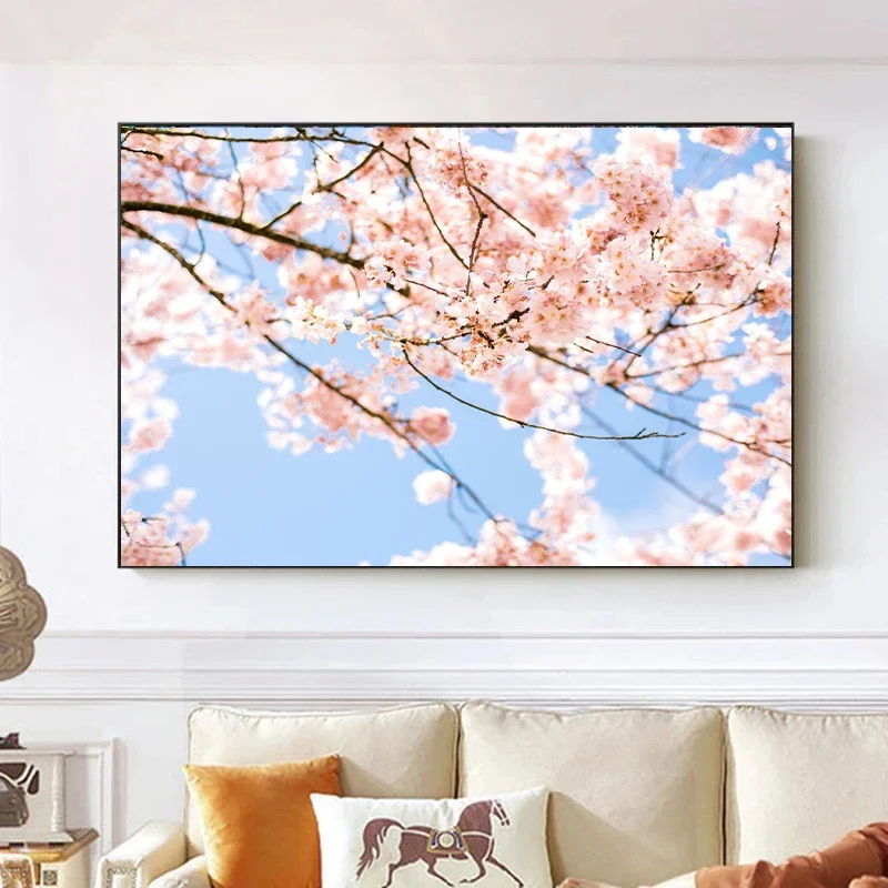 

Modern Cherry Blossoms Branches Canvas Paintings Flower Posters and Prints Wall Art Pictures for Living Room Decoration Cuadros