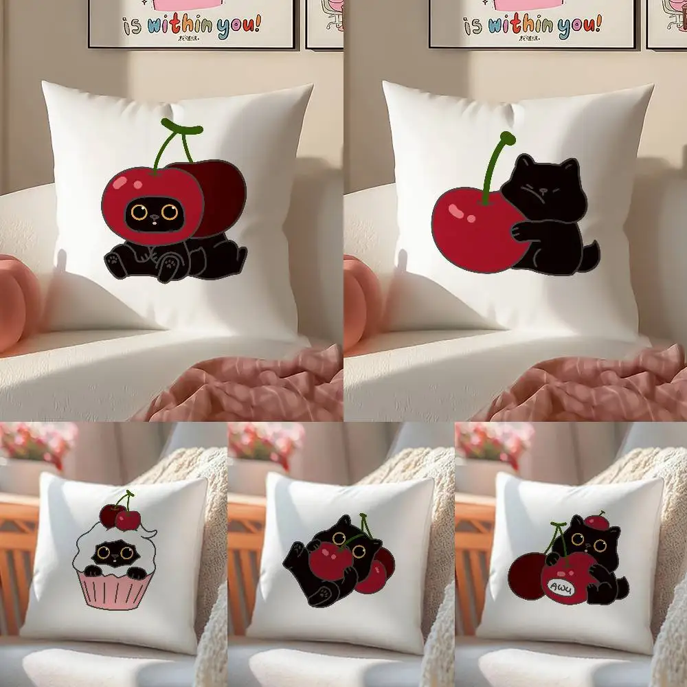 

Little Black Cat Cherry Pillowcases: Let It Snow, Merry & Bright room home decoration
