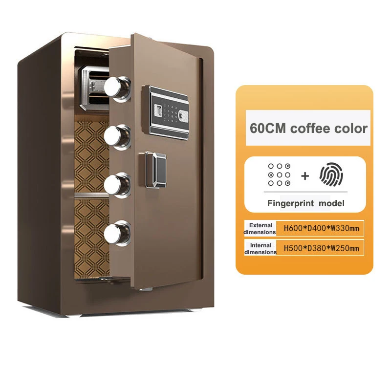 

Factory Wholesale In Stock Large 60cm Single-door Safe Box With Fingerprint Model Passcode Safe Box For Home Office