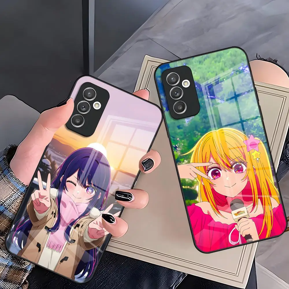 Oshi No Ko Hoshino Ai Handyhülle für Samsung S26 S25 Plus S20 S20 Plus S22 Ultra S23 FE S21 Plus S21 Ultra Glasabdeckung