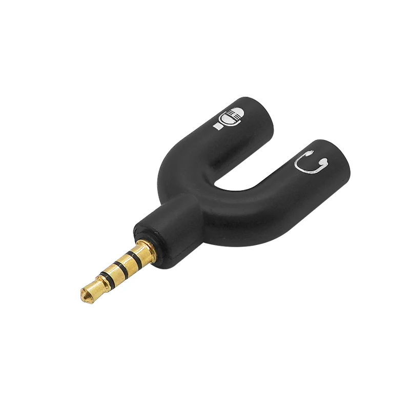 3.5mm dupla maneira u áudio estéreo jack para 2 divisor adaptador de cabo para microfone telefone fone ouvido mini conversor