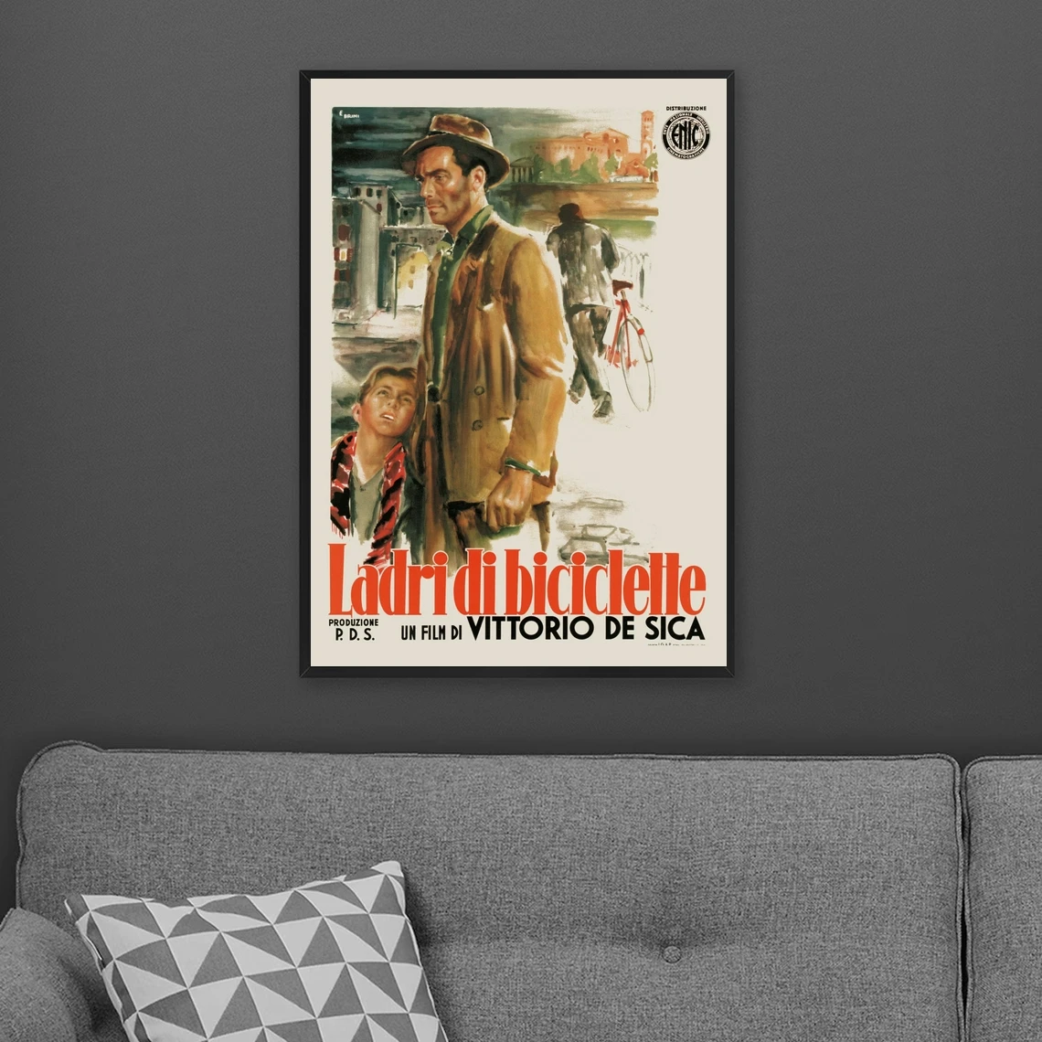 ملصق الفيلم العتيق - ملصق فيلم Ladri Di Biciclette - Vittorio de Sica، ملصق الفيلم، ملصق الفيلم الكلاسيكي