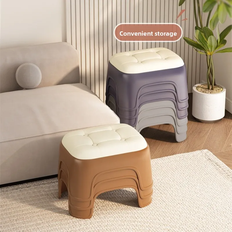 Living room plastic low stool small Mazar simple coffee table bench household stackable door shoe changing stool