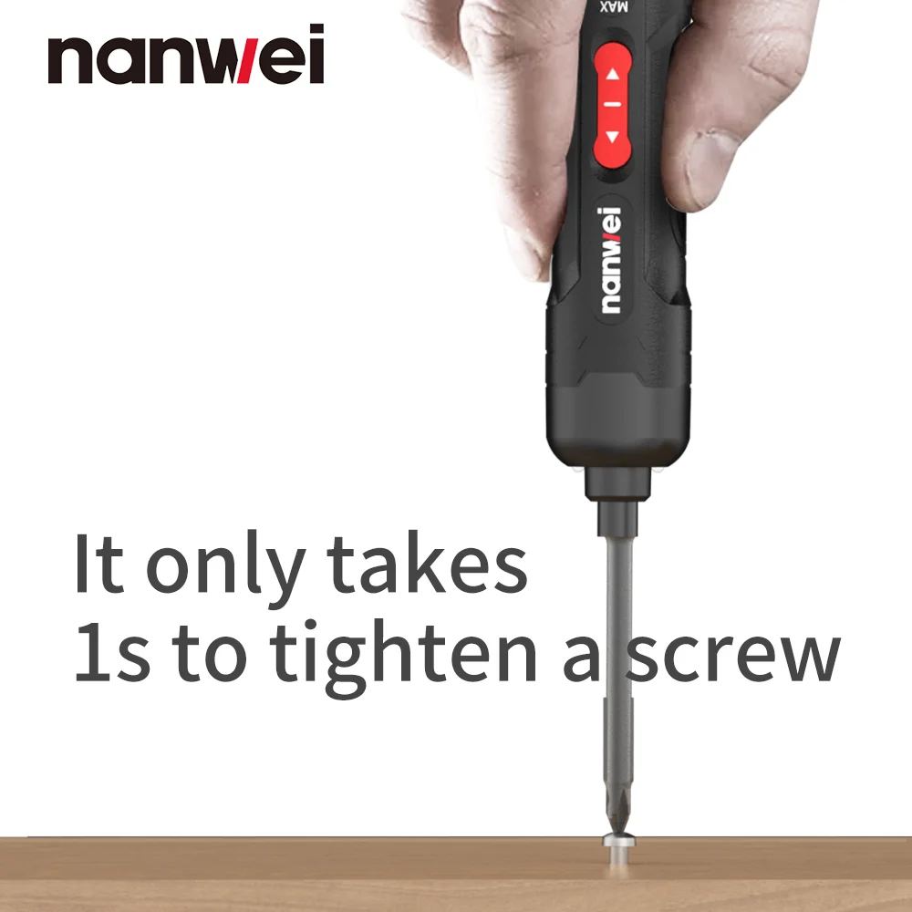 NANWEI Speed Regulating Electric Screwdriver Small Rechargeable Electric Driver Household Multifunctional Mini Electric Screwdri