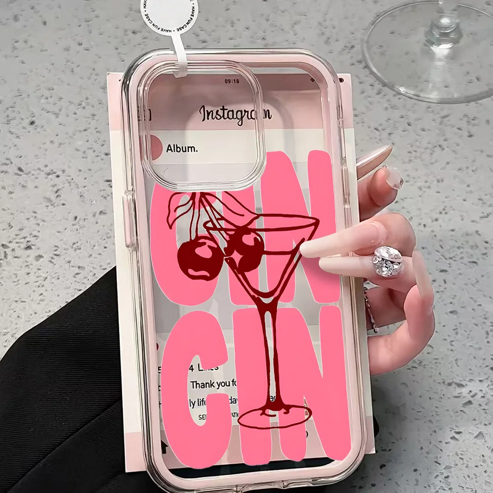Phone Case For Samsung Galaxy S26 Ultra S24 S25 Edge S22 S23 Plus FE A57 A54 A55 A16 A36 A35 A37 5G Martini Cup Creative Cover