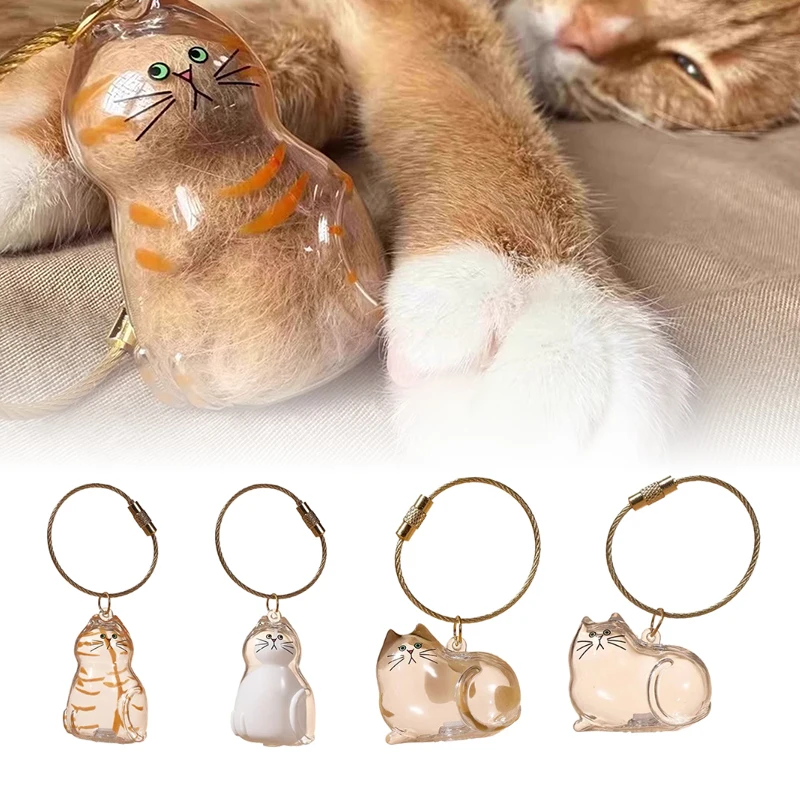 1/6pcs Pet Hair Keepsake Box Memorial Bottle for Cat Fur Storage Container for DIY Decoration Gift for Pet Lovers Home Display