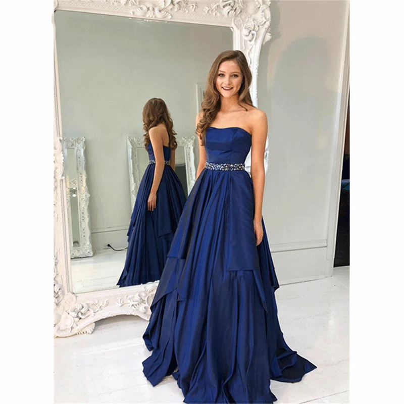 Elegante Vestido De Noche de línea A para mujer, vestidos De fiesta de graduación con lentejuelas, Vestido Formal De Noche