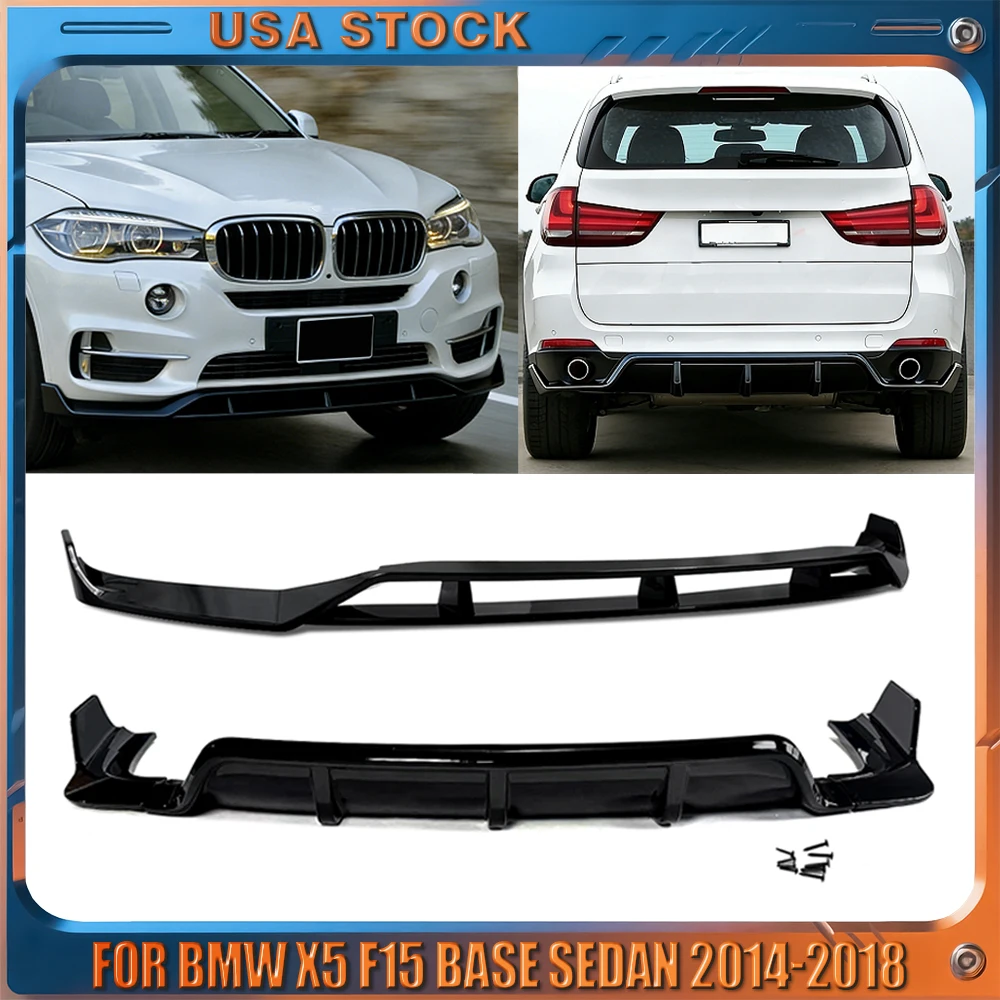 Magickit for BMW F15 X5 Base Model 2014 2015 2016 2018 Front Bumper Lip Splitter Diffuser Spoiler Bodykit Guard Protector
