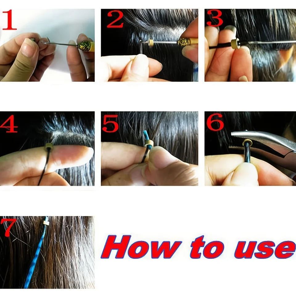 500 piezas de tubos de anillo de micro enlace de silicona de 5mm*3mm*3mm para extensiones de cabello, cuentas forradas, herramientas de salón, 5 colores 5