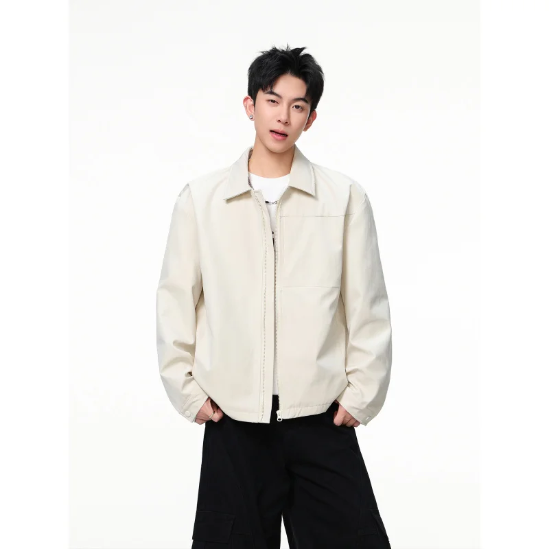 GIOIOMen's Jacket，2025Spring and Autumn New Style Turn-down Collar Simple Loose Casual Men's Jacket，Men's Clothing