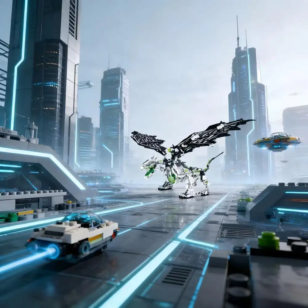 

Конструктор «Скелет-волшебник-дракон» 2026: Цифровая модель ниндзя для мальчиков, DIY игрушка, подарок для детей