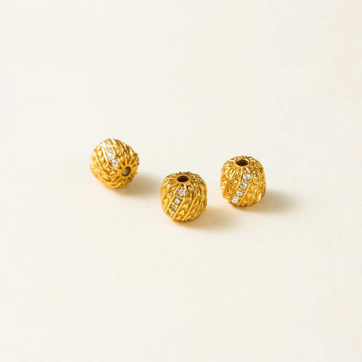 925 Silver Zircon Inlaid Beads Large Hole Spacer Beads for DIY Handmade Jewelry Accessories 925 Silver Beads 6mm