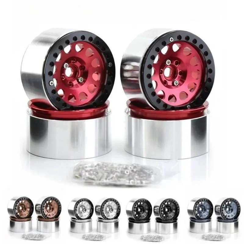 

4Pcs CNC Aluminum Alloy 2.2 Beadlock Wheel Rim for 1/10 RC Crawler Car Axial SCX10 90046 AXI03007 TRX4 VS4-10 Redcat Gen8
