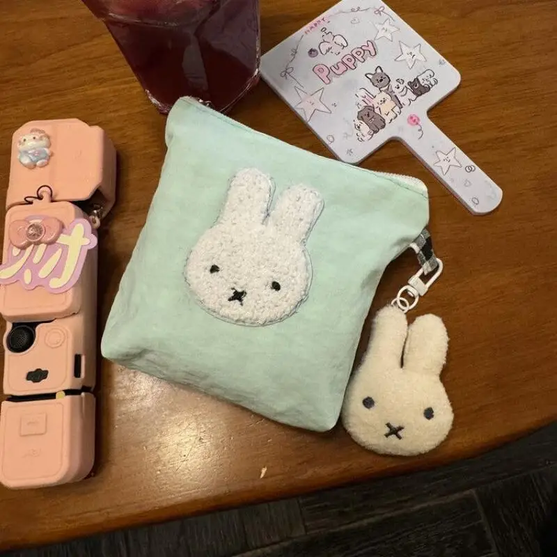 New Miffy Zipper Makeup Bag Creativity Coin Purse Cute Portable Large Capacity Out Small Item Storage Bag Woman Clutch Bag view 2