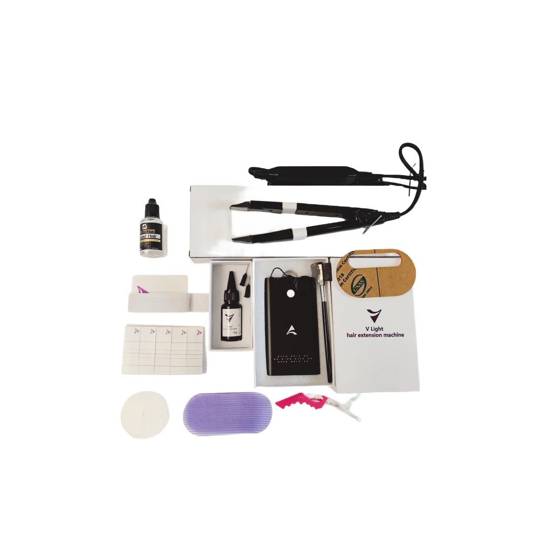 Heißer Verkauf! Werkzeuge V-Licht Haar verlängerung Set Perücke Haarteil Echthaar schnelles Pfropf werkzeug festes und spurloses Haar verbinder