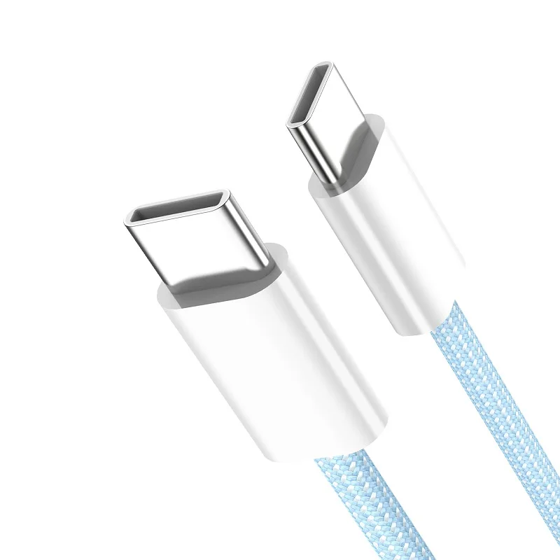 PD 60 W Typ C zu Typ C Farbe Kabel Für iphone 15 15pro Schnelle Lade Für Xiaomi Samsung Huawei Typ C Weben Kabel 1M 2M 3M – Detail 9