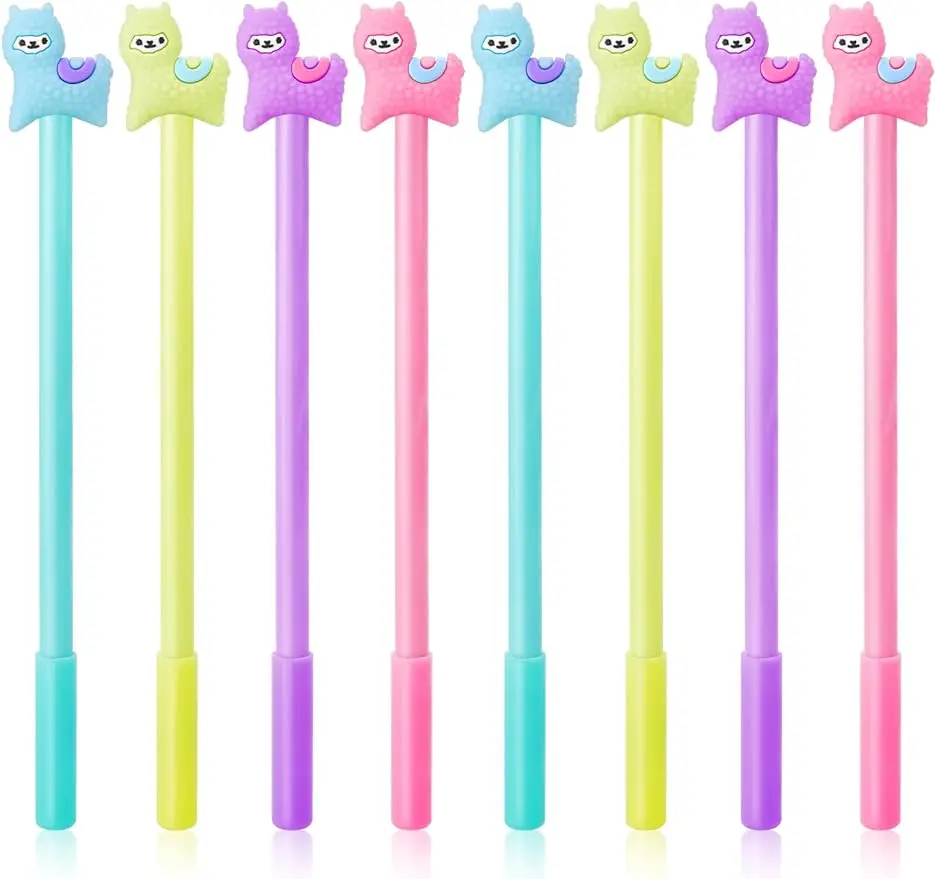 

24 Pcs Cute Animal Gel Ink Pens Cartoon Kawaii Smooth Writing Tools Black Ink Ballpoint Pens School Office Supplies